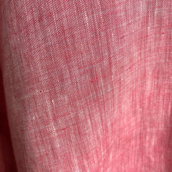 Chicos pink red linen button down top size 2 or Medium lagenlook - Picture 7 of 16